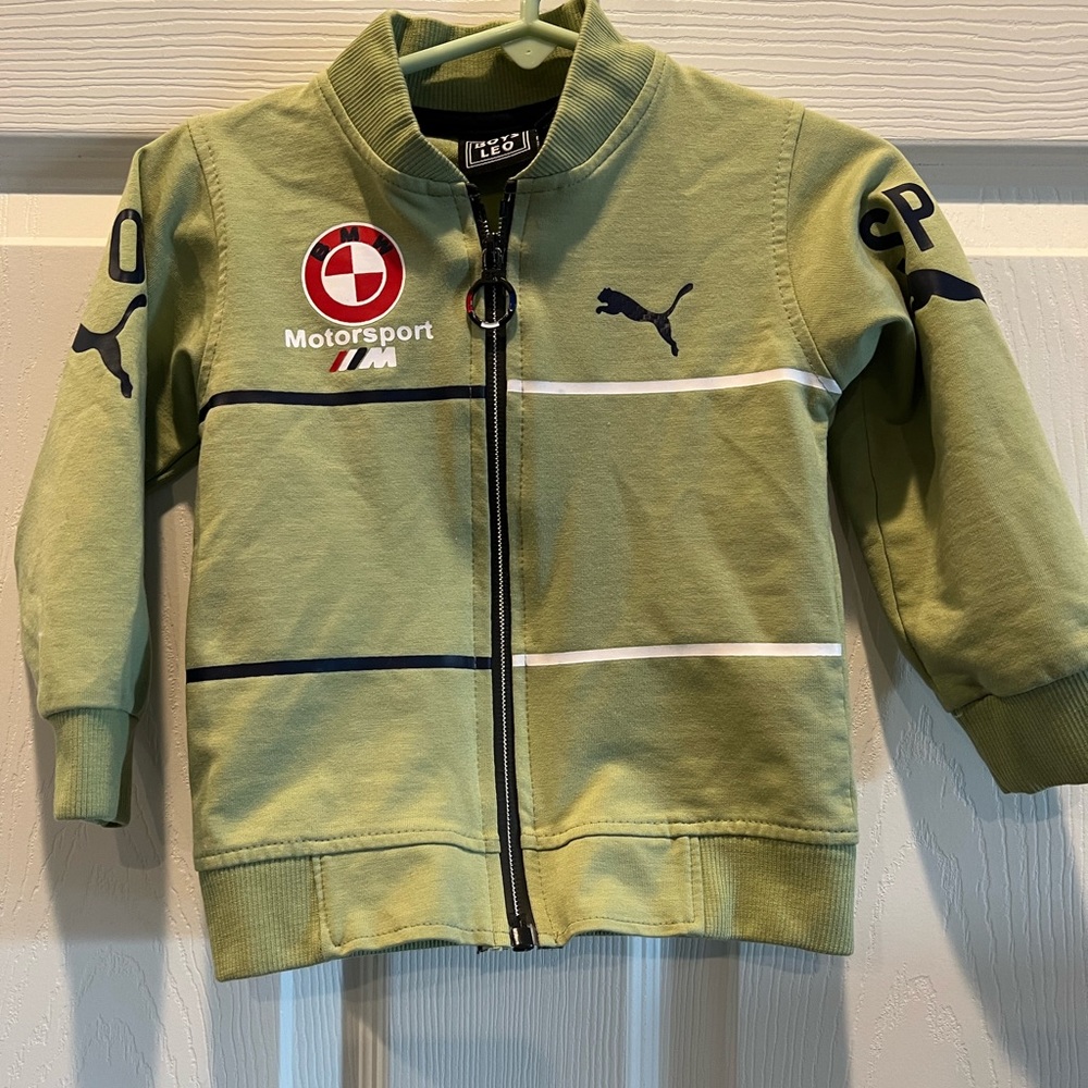 NWOT INFANT UNISEX Puma BMW Motorsport  Track Jacket Size EU1 Or Size US 18-24t
